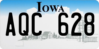 IA license plate AQC628