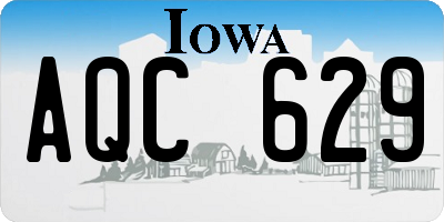 IA license plate AQC629