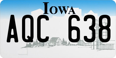IA license plate AQC638