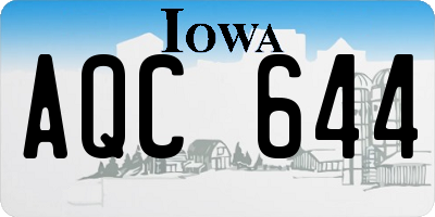 IA license plate AQC644