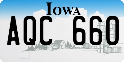 IA license plate AQC660