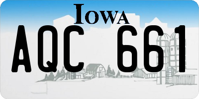IA license plate AQC661