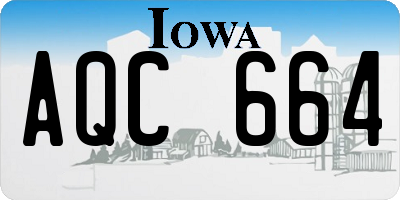 IA license plate AQC664