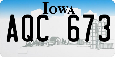 IA license plate AQC673