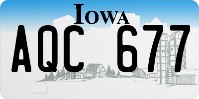 IA license plate AQC677