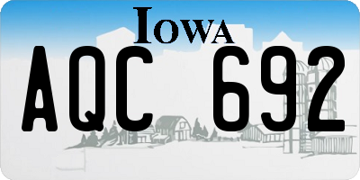 IA license plate AQC692