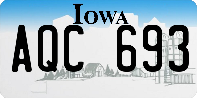 IA license plate AQC693