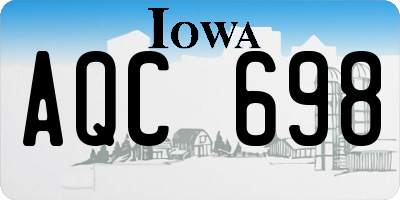 IA license plate AQC698