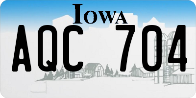 IA license plate AQC704