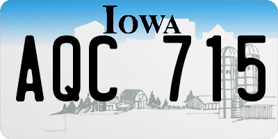 IA license plate AQC715