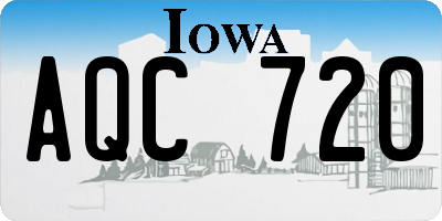 IA license plate AQC720