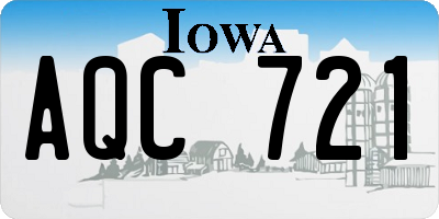 IA license plate AQC721