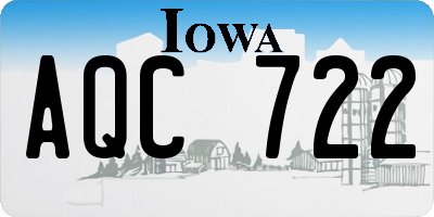 IA license plate AQC722