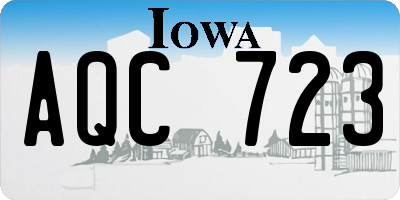IA license plate AQC723