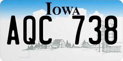 IA license plate AQC738