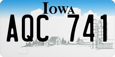 IA license plate AQC741