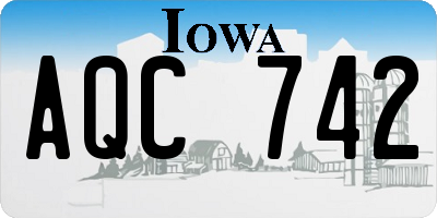 IA license plate AQC742