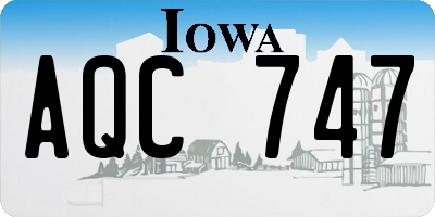 IA license plate AQC747