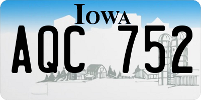 IA license plate AQC752