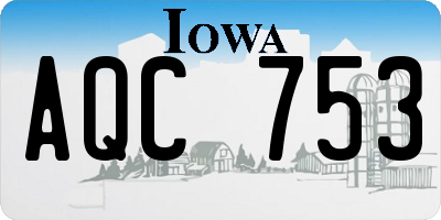 IA license plate AQC753