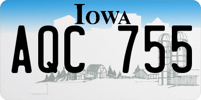 IA license plate AQC755