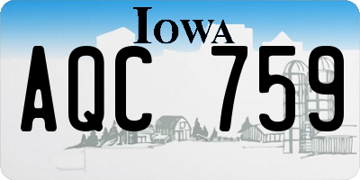 IA license plate AQC759