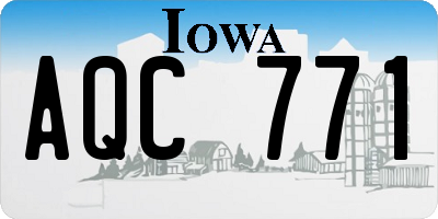 IA license plate AQC771