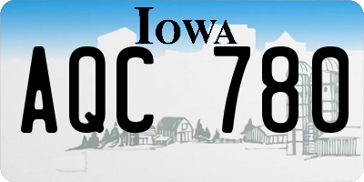 IA license plate AQC780