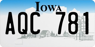 IA license plate AQC781