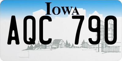 IA license plate AQC790