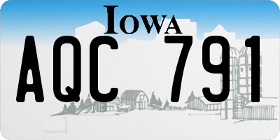 IA license plate AQC791