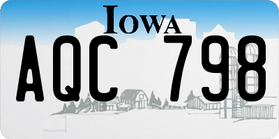 IA license plate AQC798