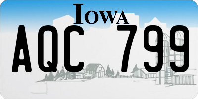 IA license plate AQC799