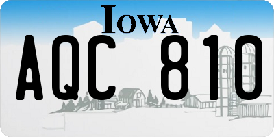 IA license plate AQC810