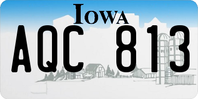 IA license plate AQC813