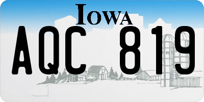 IA license plate AQC819