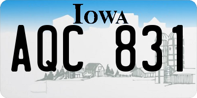 IA license plate AQC831