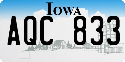 IA license plate AQC833
