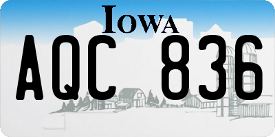 IA license plate AQC836