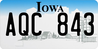 IA license plate AQC843