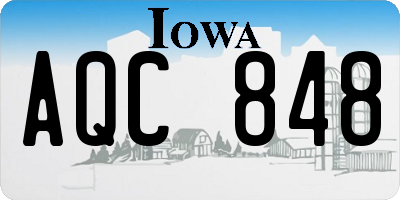 IA license plate AQC848