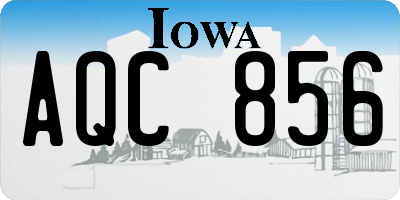 IA license plate AQC856