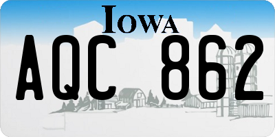 IA license plate AQC862