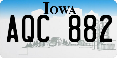 IA license plate AQC882