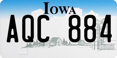 IA license plate AQC884