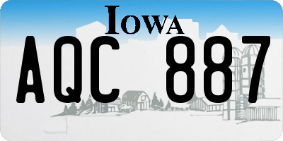 IA license plate AQC887