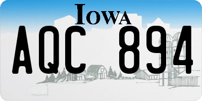 IA license plate AQC894