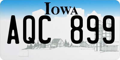 IA license plate AQC899