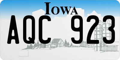 IA license plate AQC923