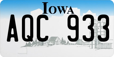 IA license plate AQC933